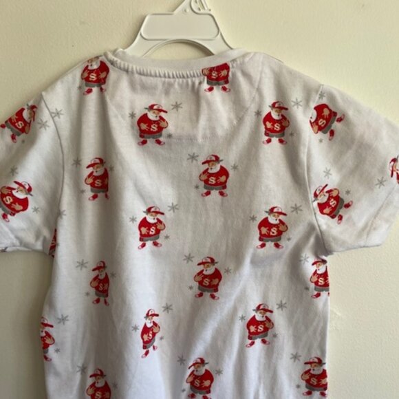 DENIM & FLOWER RICKY SINGH Santa Baseball Cap White Short Sleeve T Shirt 5/6 - Picture 7 of 12